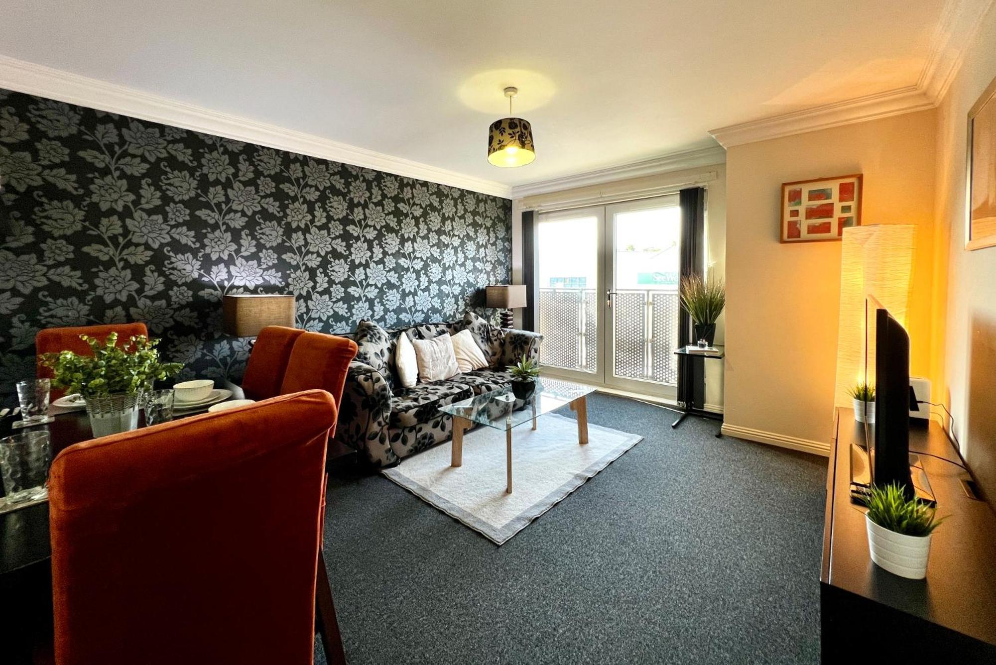 Stylish Modern Flat With Juliet Balcony & Parking Apartment Глазгоу Екстериор снимка